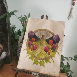 Recycled Cotton paper painting