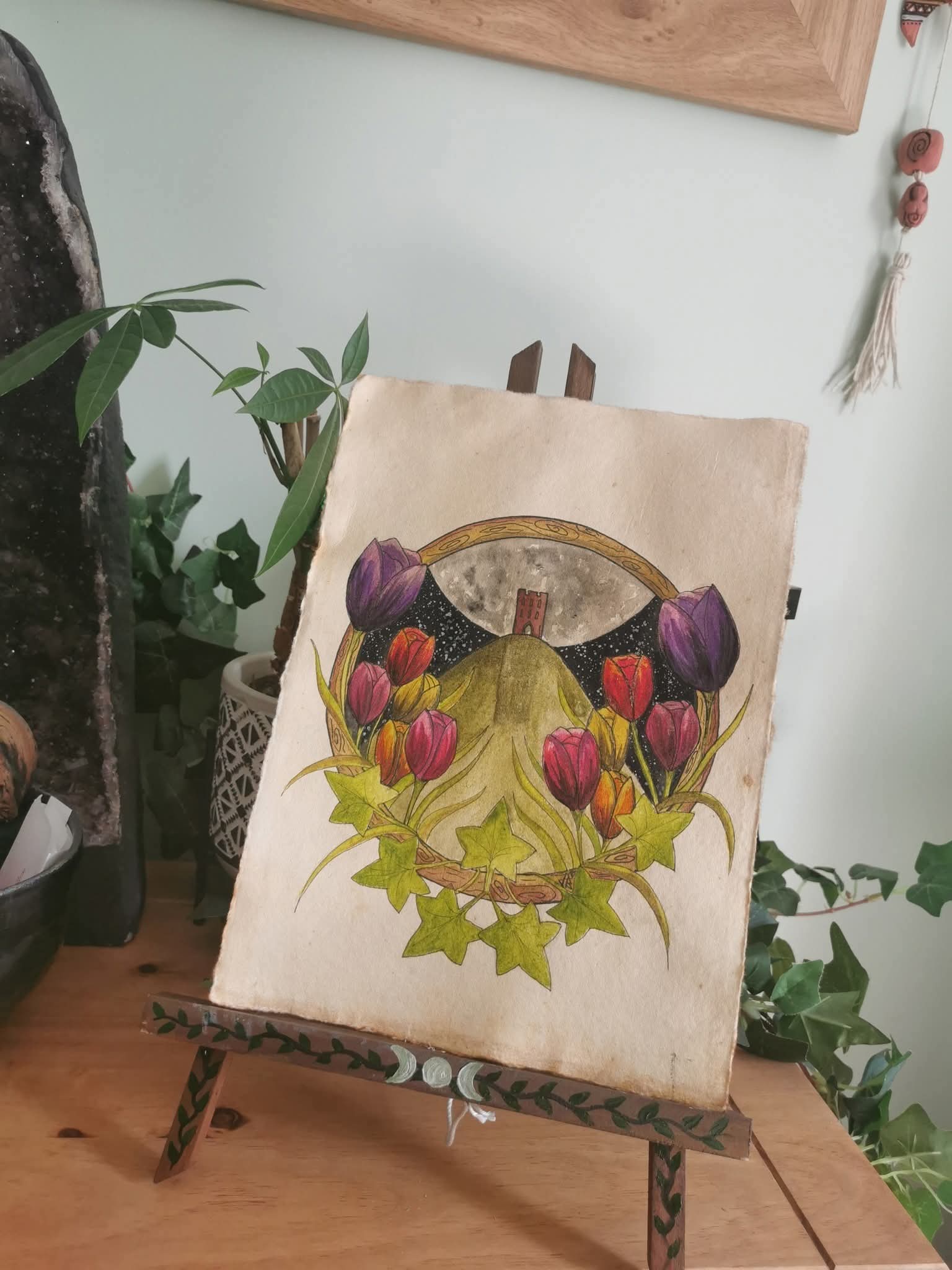 Recycled Cotton paper painting