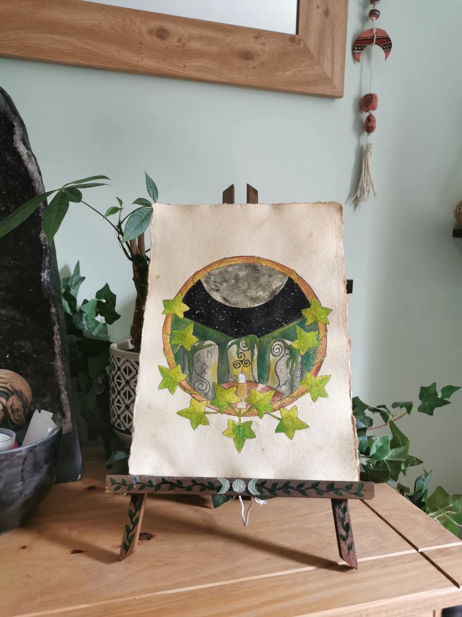 Recycled Cotton paper painting