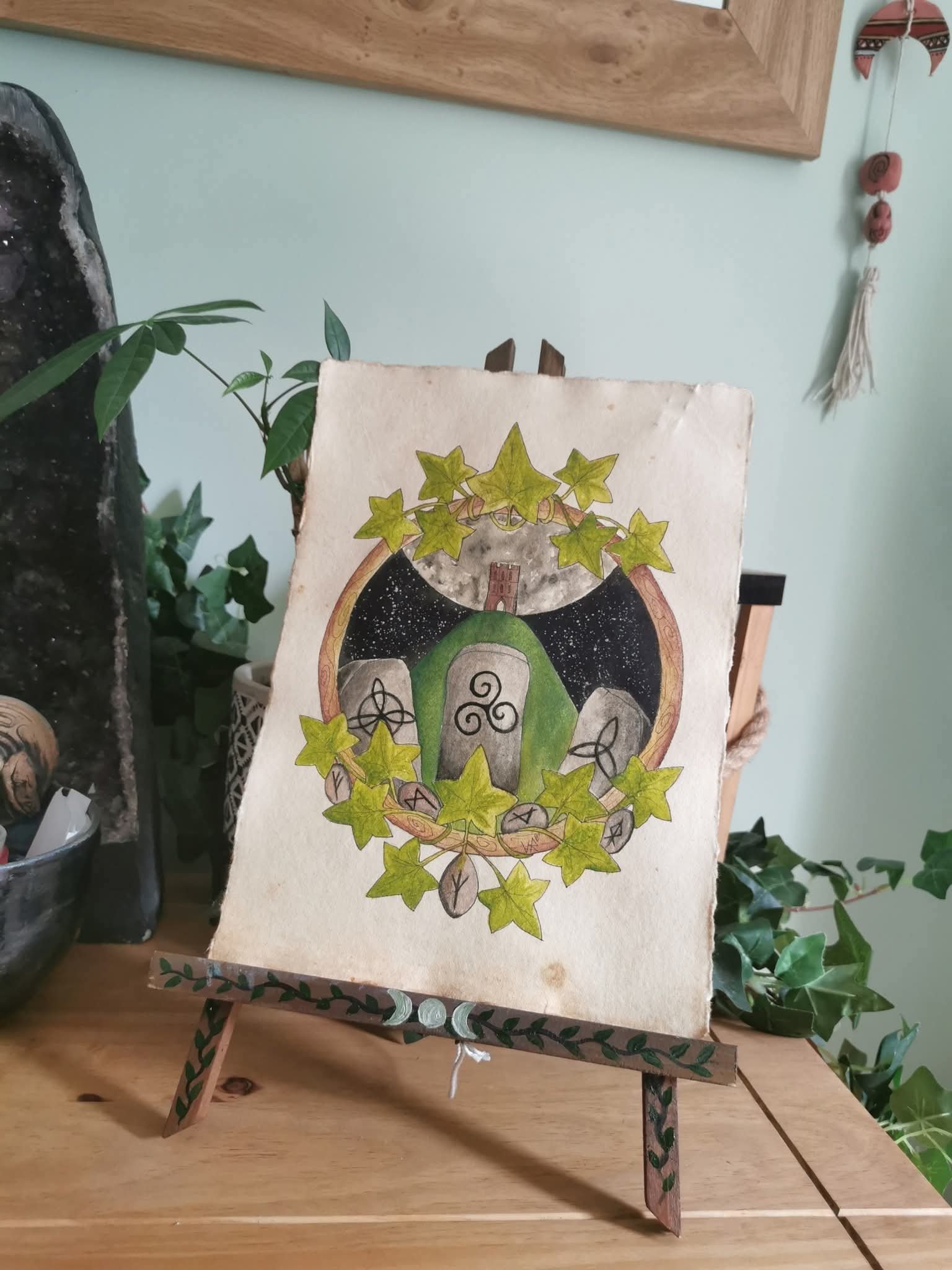 Recycled Cotton paper painting