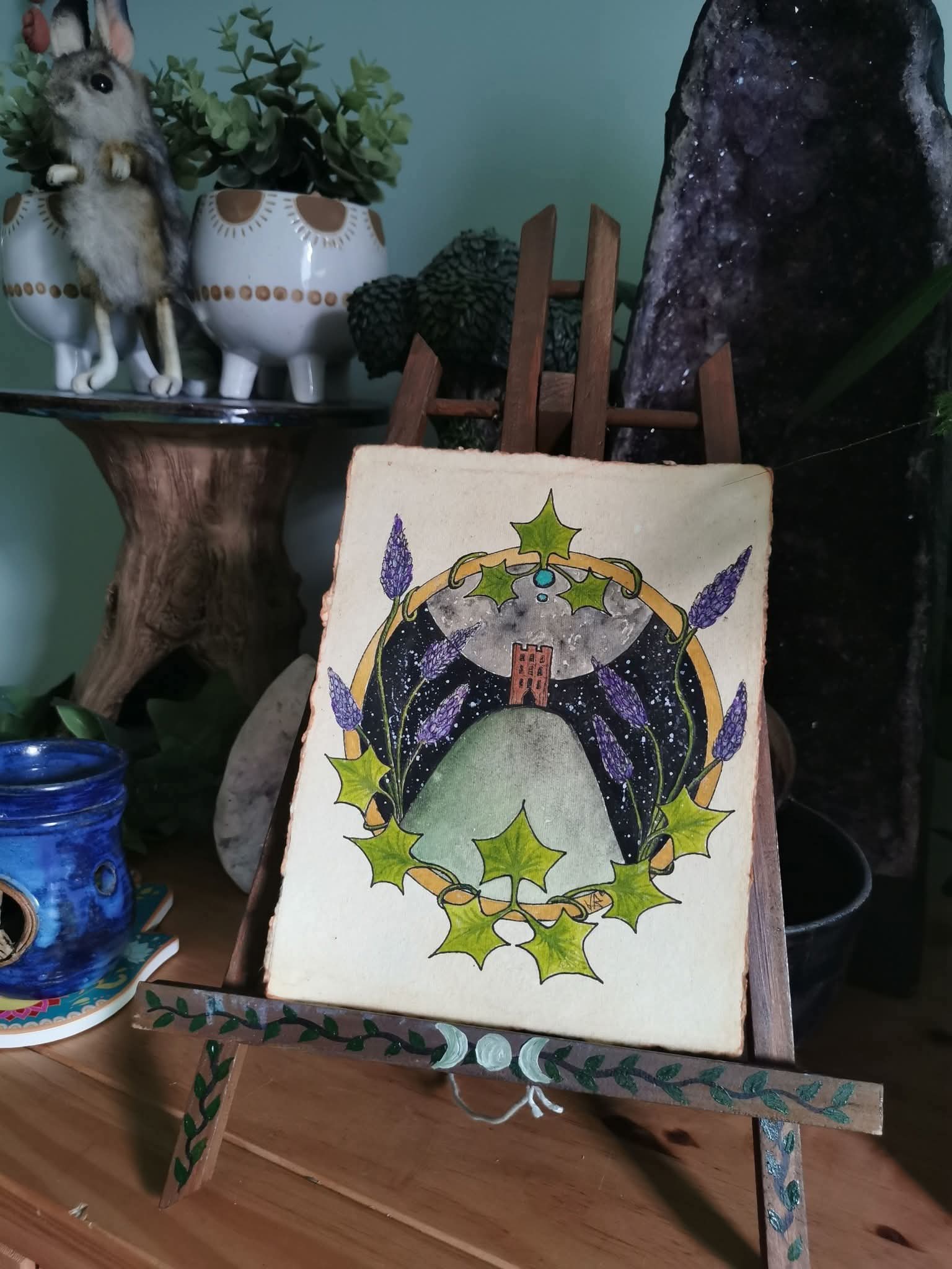 Cotton Paper Painting lavender