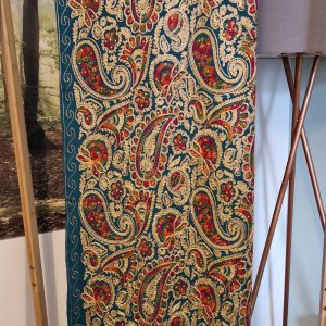 Teal & Paisley Shawl with Diamante