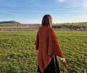 Burnt orange Shawl