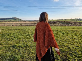 Burnt orange Shawl