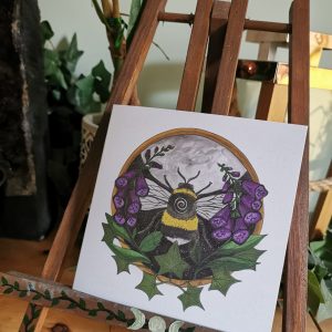 Bumblebee linen Card