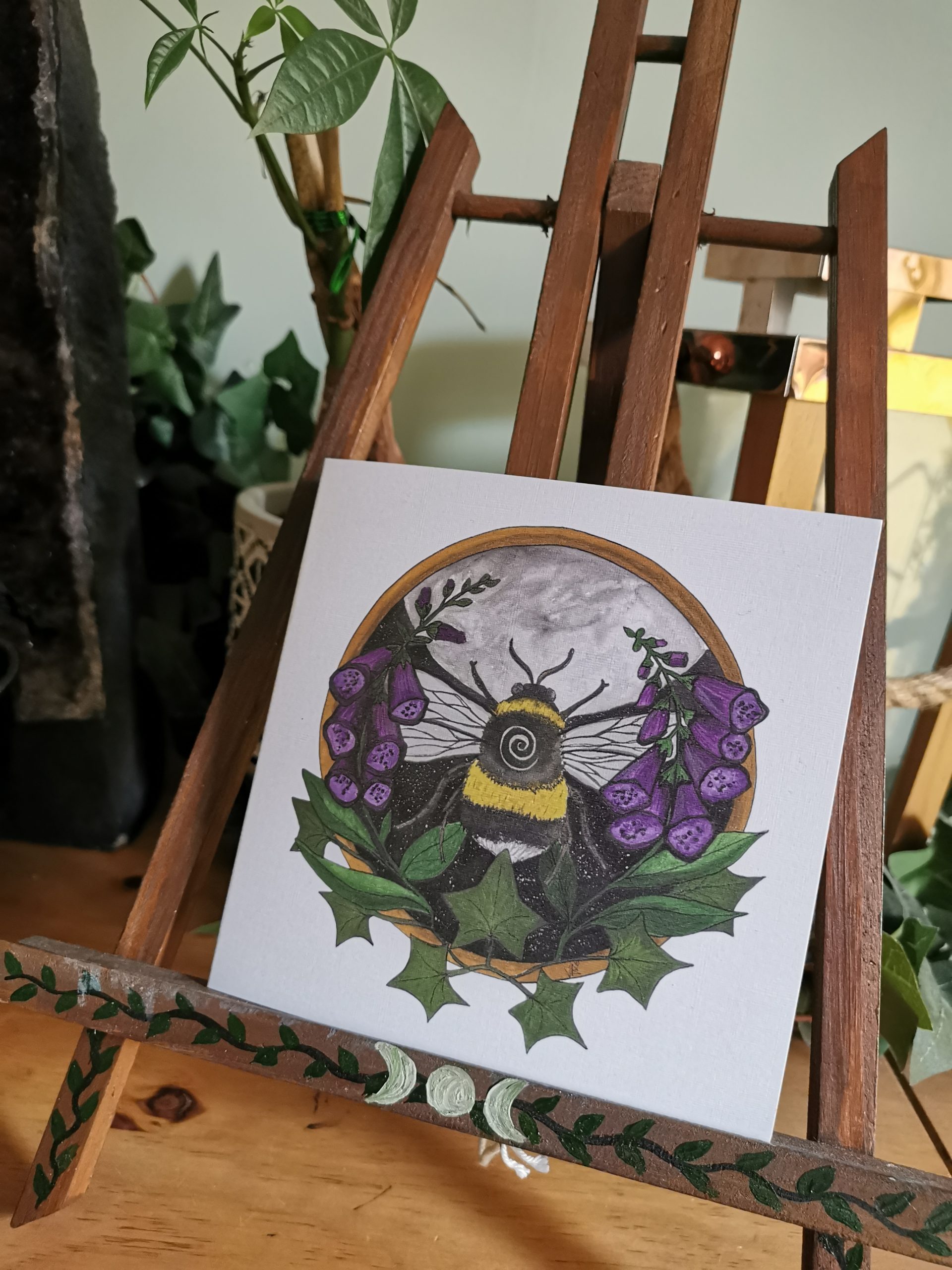 Bumblebee linen Card