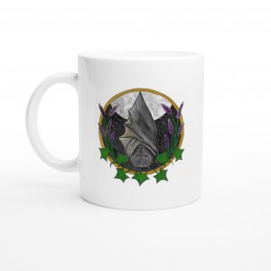Bat Cup | Woodland collecion | White 11oz Ceramic Mug